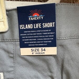 Faherty Island Life Men's Shorts in Light Gray
